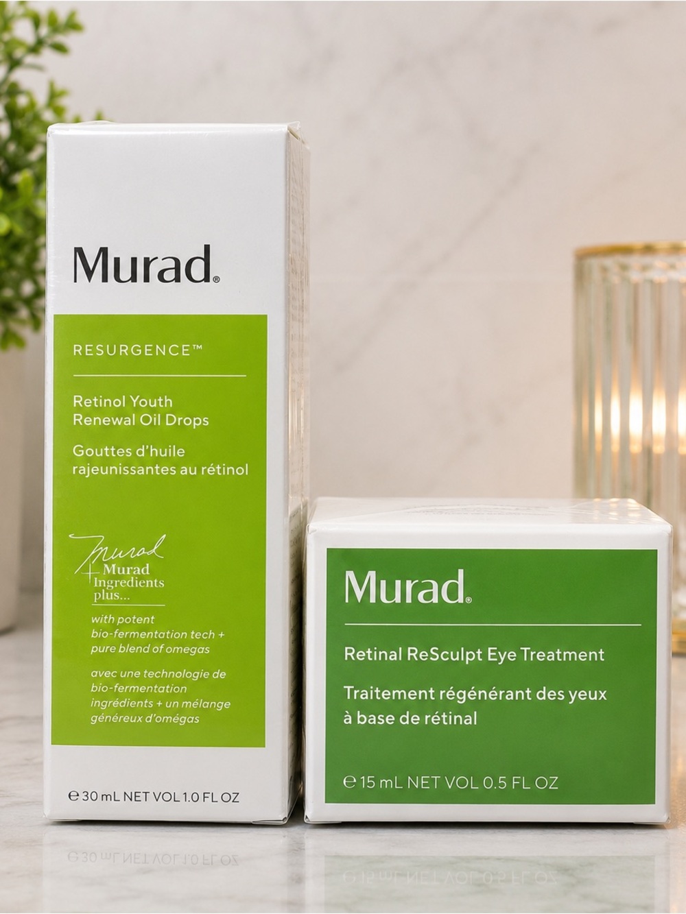 Murad Resurgence Retinol + Retinal Eye Treatment Skincare Duo NEW Sealed